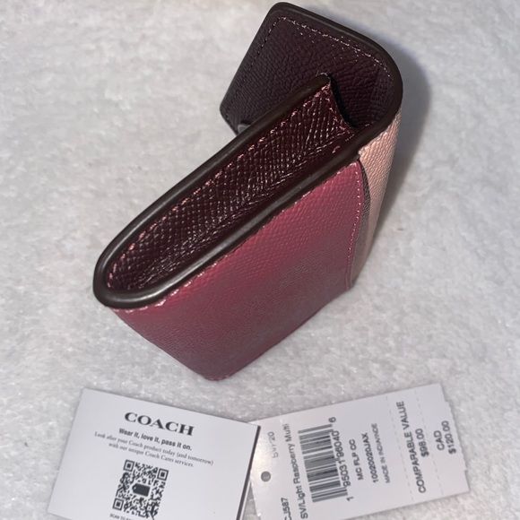 Coach Flap Card Case In Colorblock New - Picture 9 of 9